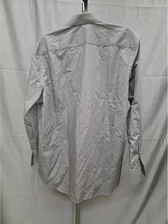 Van Heusen Regular Fit Long Sleeve Dress Shirt BLACK 16 Nk 32-33 L - Picture 4 of 4